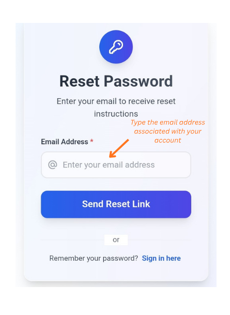 Enter Your Email