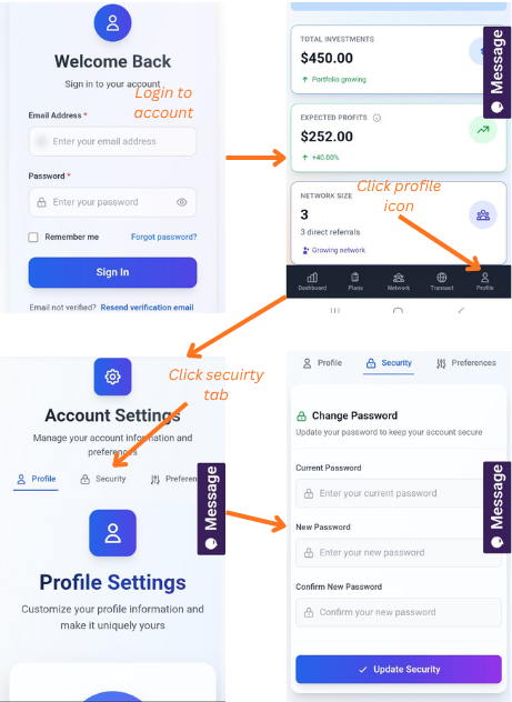 Go to Settings/Profile